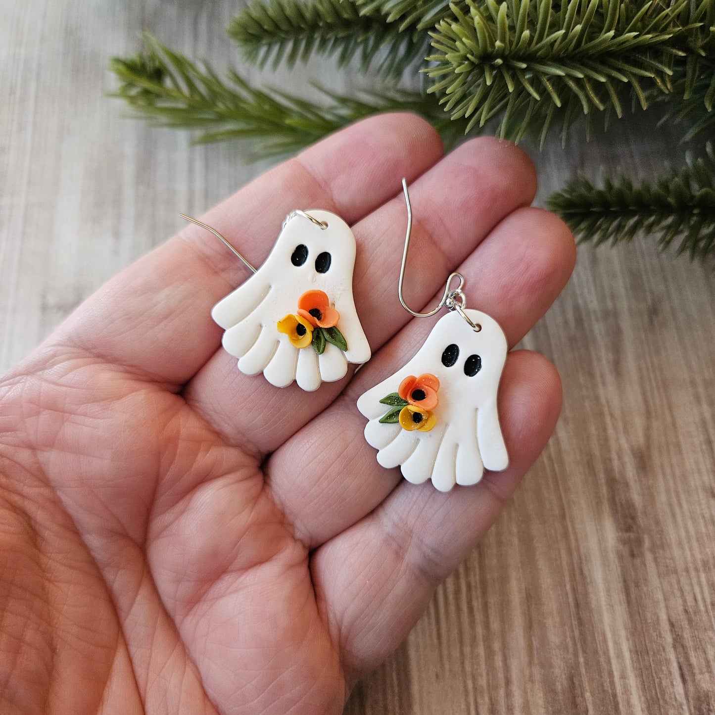 Ghost Dangles | Orange Floral