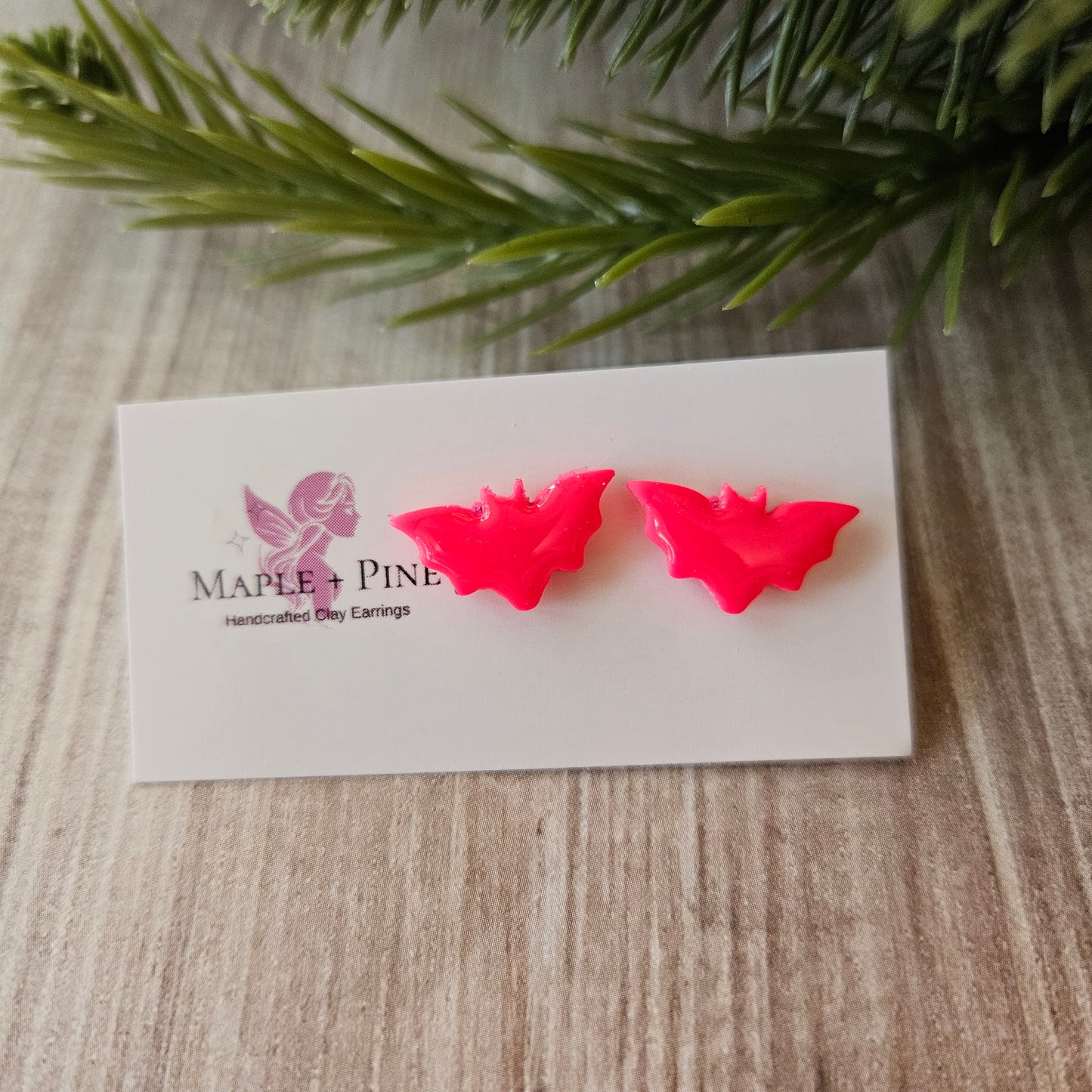 Bat Studs | Hot Pink