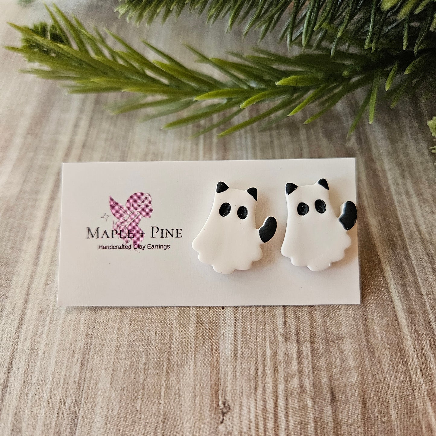 Ghost Kitty Studs | Large