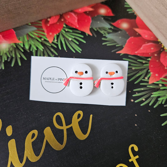 Large Snowman Studs