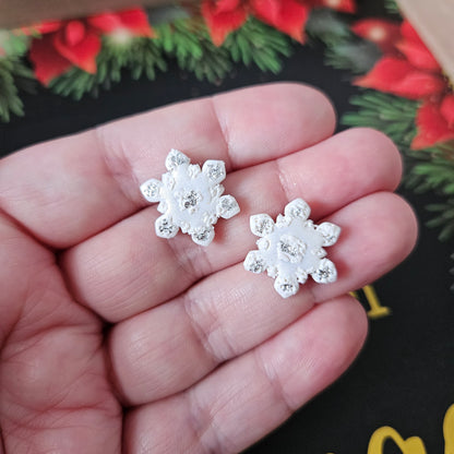 Snowflake Studs| embellished