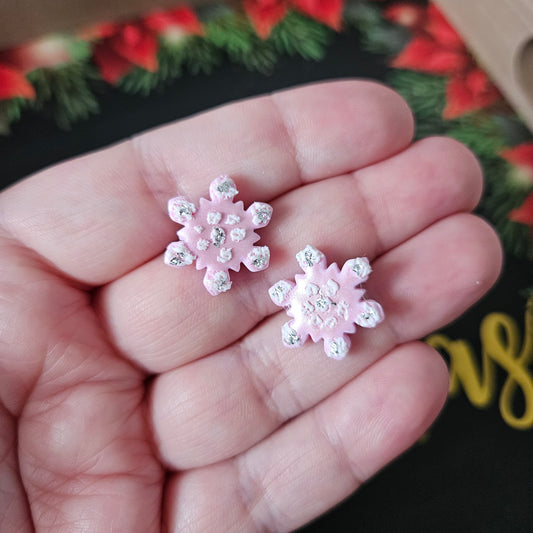 Snowflake Studs| embellished