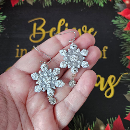 Silver Snowflakes with Charms