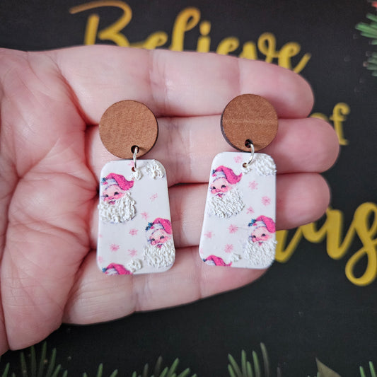 Santa Printed Dangles