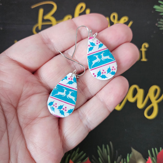 Reindeer Printed Dangles